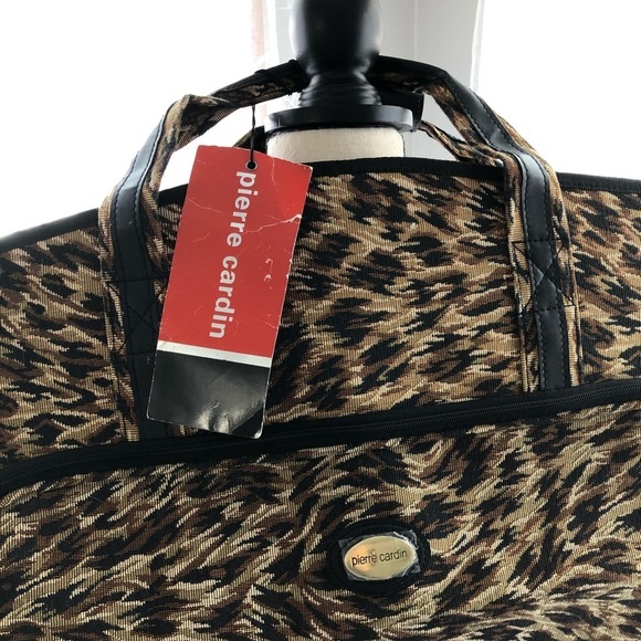 Pierre Cardin luggage bag animal print NWT Travel Vintage - Picture 2 of 10